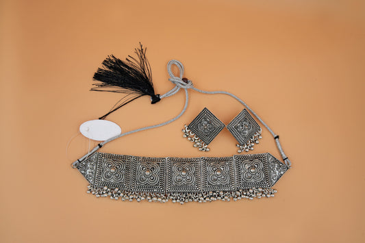 Black Oxidized Necklace Set