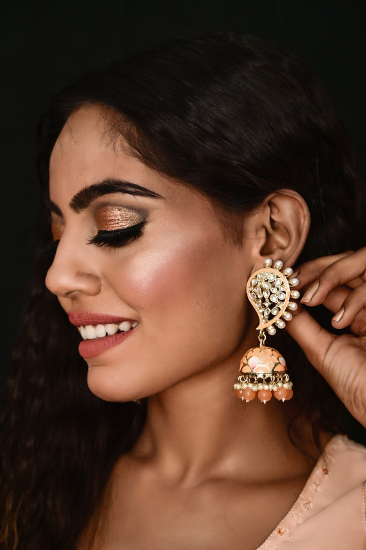 Meenkari Jhumka earring